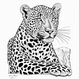 leperd coloring page high quality