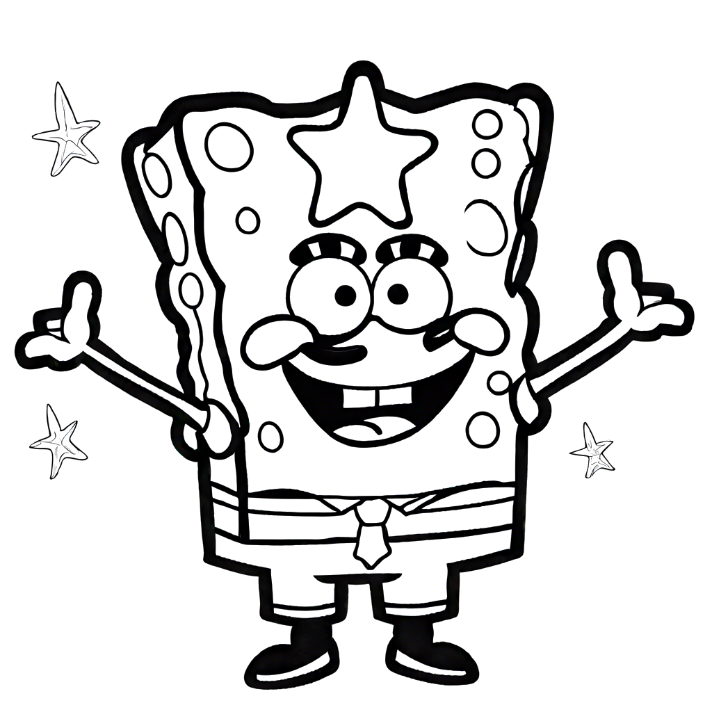 Bob Sponge and Patrick Star coloring page