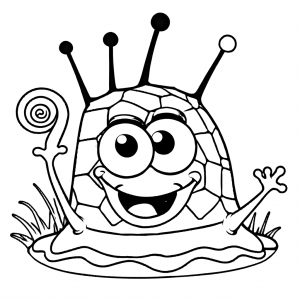 Bob Sponge and his loyal pet snail Gary coloring page