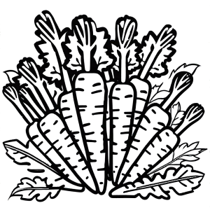 Carrot Patch Coloring Page