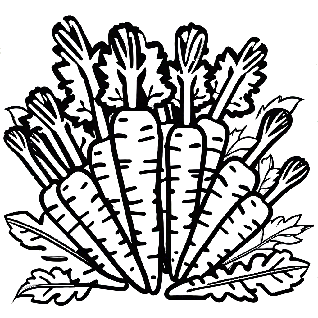Carrot Patch Coloring Page