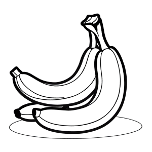 Cute banana coloring sheet