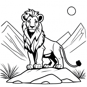 Lion cub coloring sheet