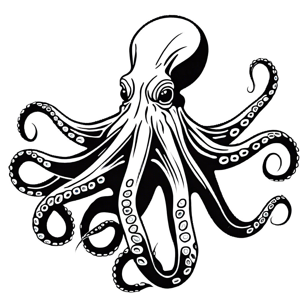 Majestic ocean octopus coloring page Lulu Pages