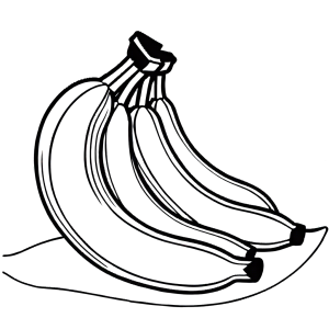 Banana coloring page