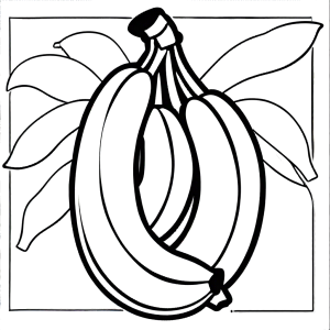 Simple banana coloring sheet