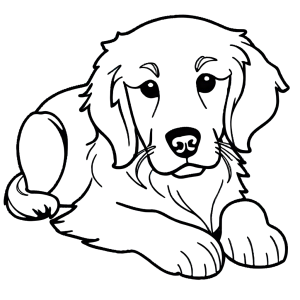 Golden Retriever coloring page