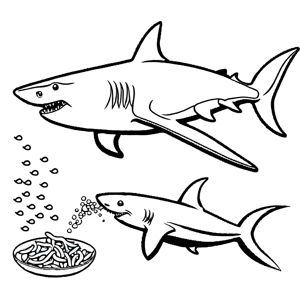 Simple shark coloring page
