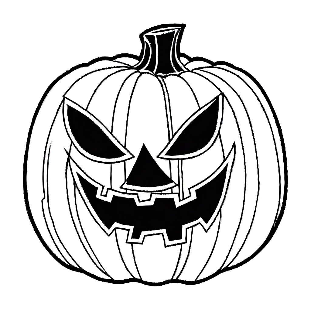 Jack-o'-lantern pumpkin coloring page