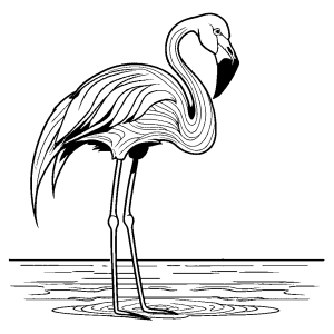 Flamingo Coloring Image