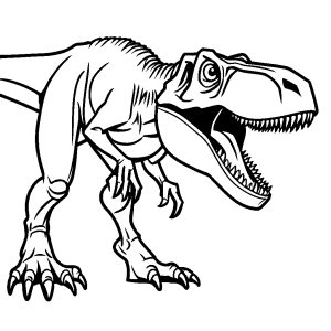Tyrannosaurus Rex dinosaur outline coloring page