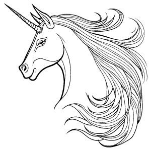 Beautiful Unicorn coloring page