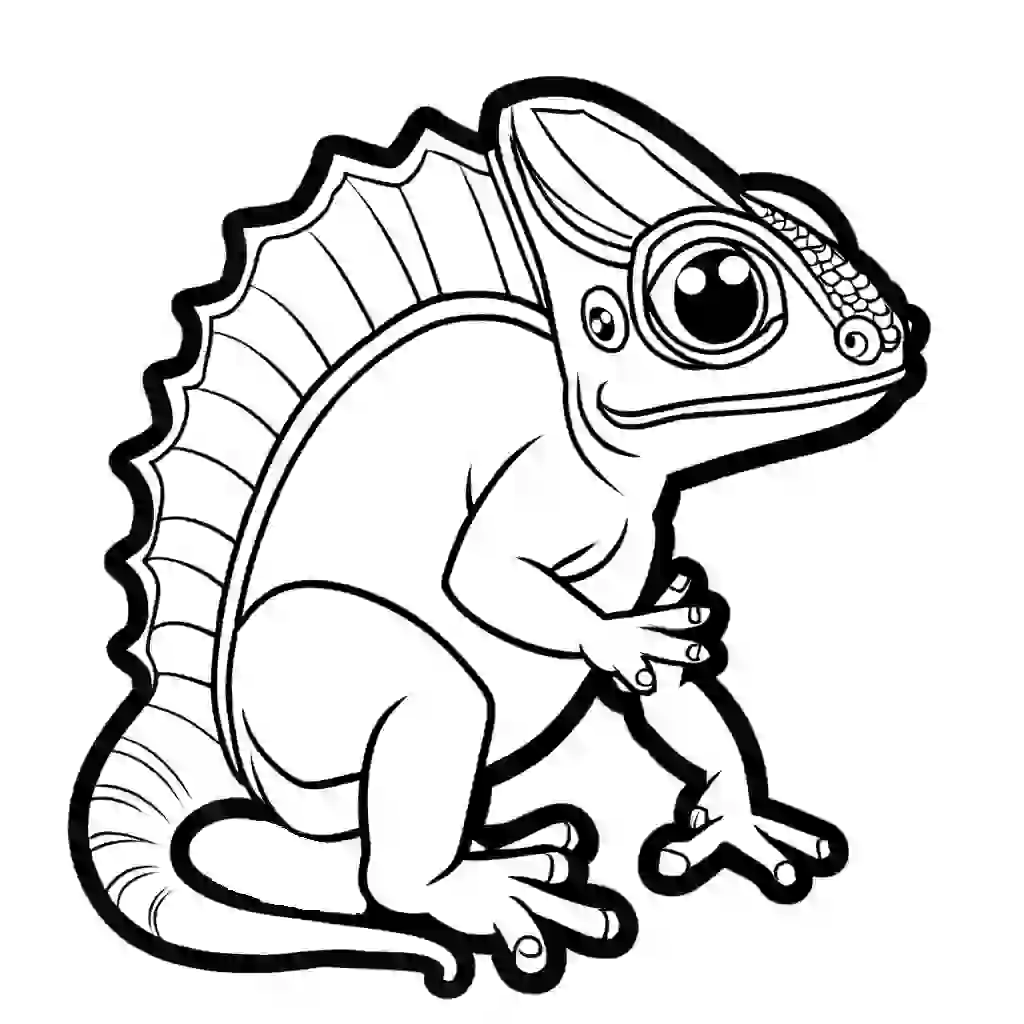 Color changing chameleon coloring page Lulu Pages