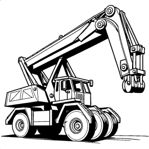 Construction truck outline coloring page