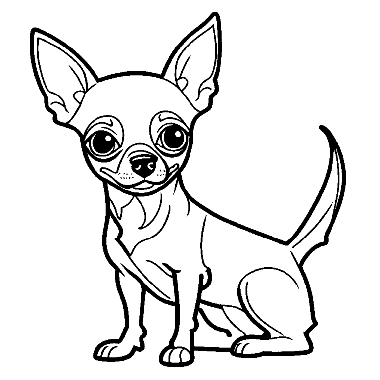 Energetic chihuahua coloring page Lulu Pages