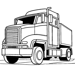 heavy truck coloring page