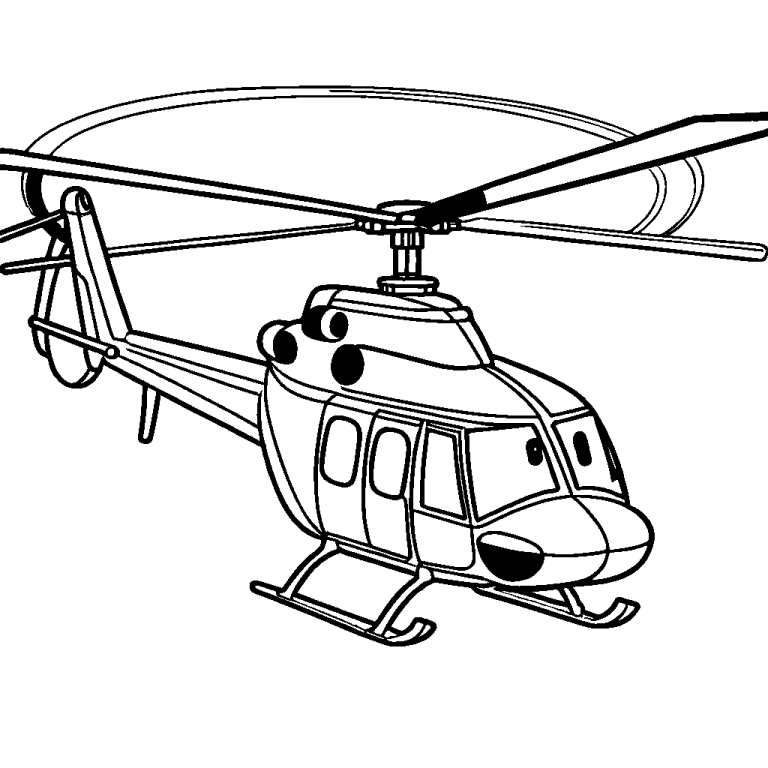 Hovering helicopter coloring page Lulu Pages