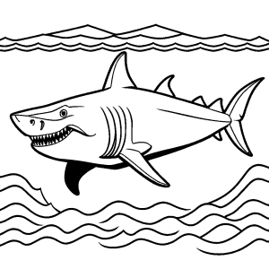 Megalodon Outline coloring page