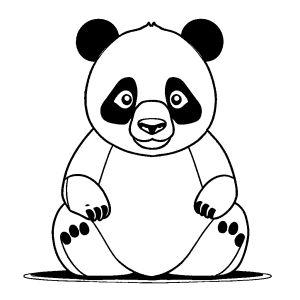 Panda bear coloring page
