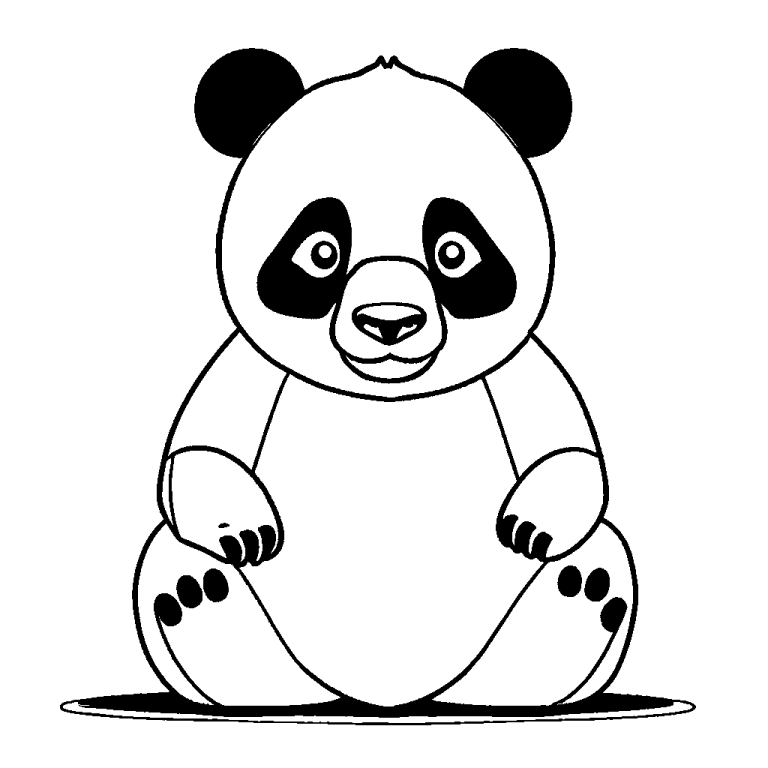 Panda bear coloring page Lulu Pages