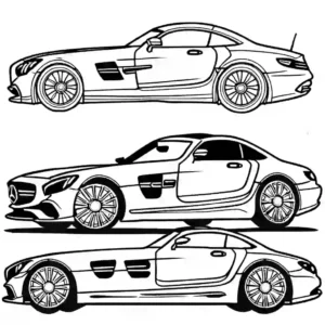 Patterned Mercedes-Benz Typ S - 680 S outline coloring page
