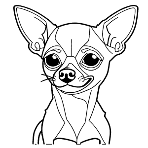 Playful Chihuahua coloring page