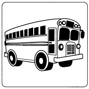 School bus coloring page for kids