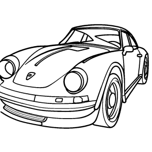 Car coloring page for kids coloring page
