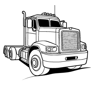 Simple truck coloring page