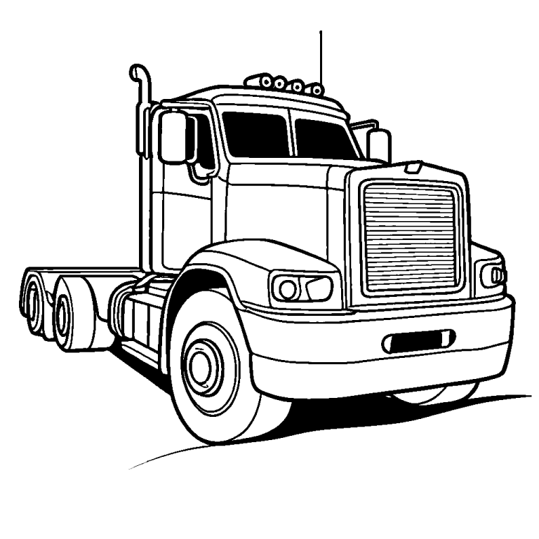Simple truck coloring page Lulu Pages