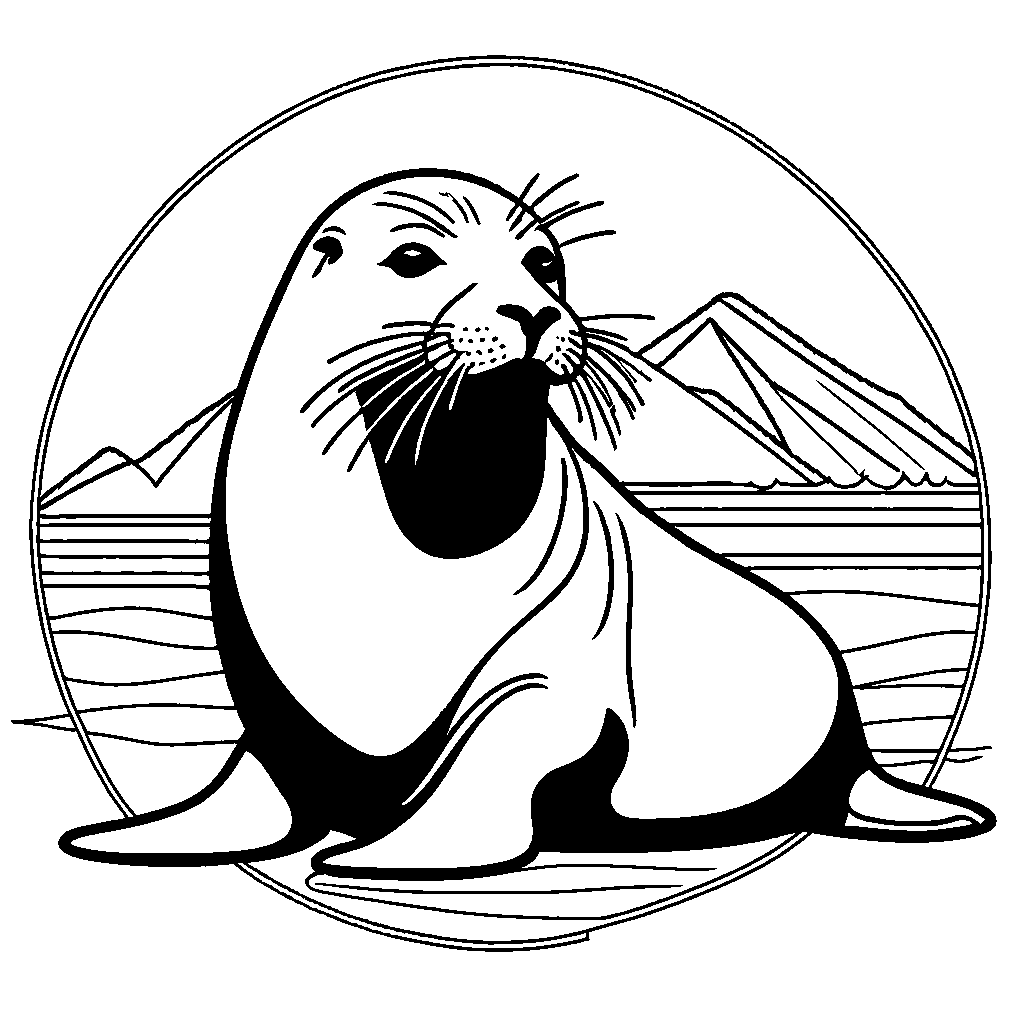 sleek Seal coloring page