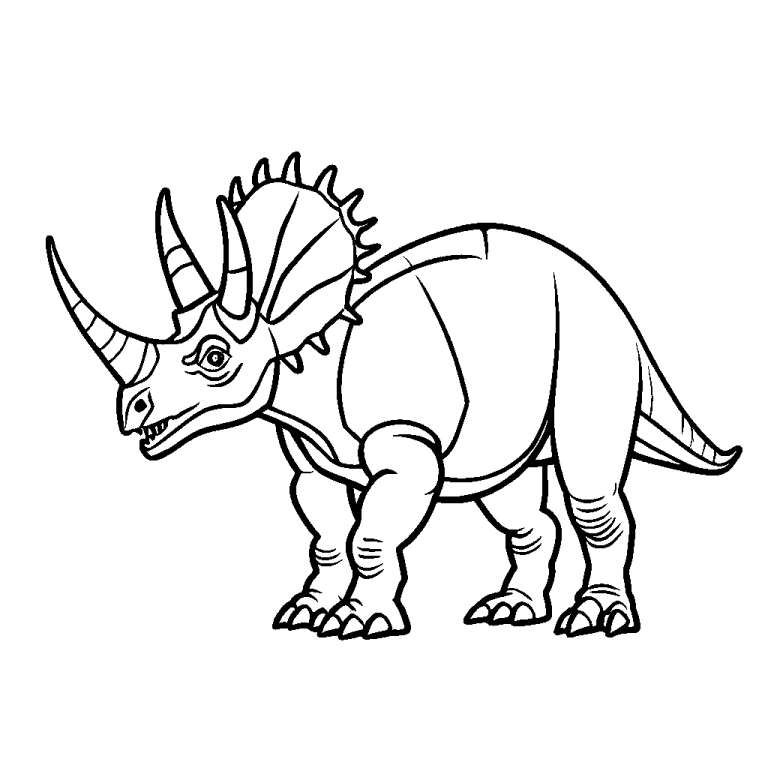 Triceratops dinosaur coloring page Lulu Pages