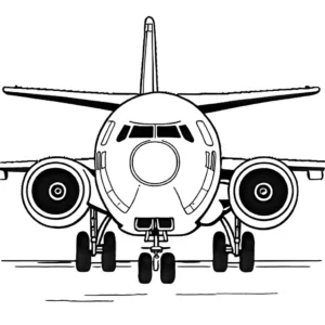 Cargo airplane coloring page for young artists coloring page