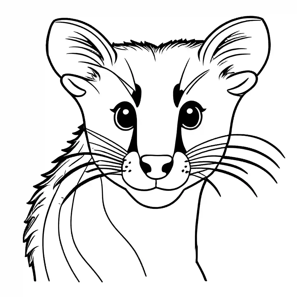 Black and White Civet Coloring Page