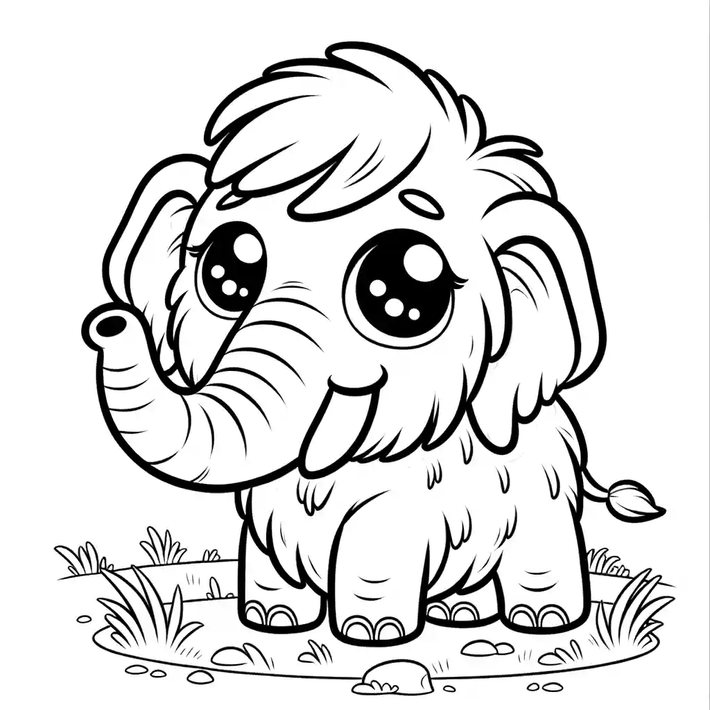 Cute mammoth coloring page Lulu Pages