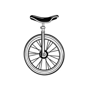 Modern unicycle illustration with futuristic flair coloring page