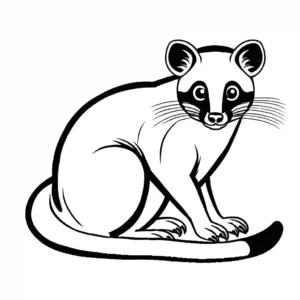 Elegant Civet Coloring Page