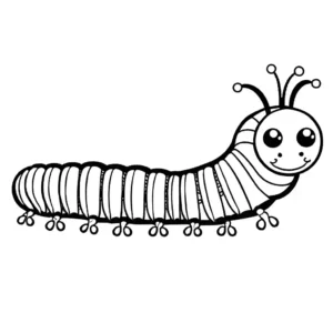 Caterpillar with diverse patterns and designs for coloring page
