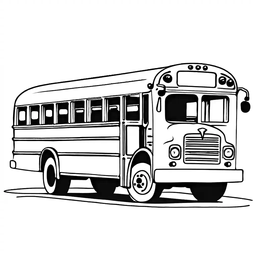 Classic school bus coloring page Lulu Pages