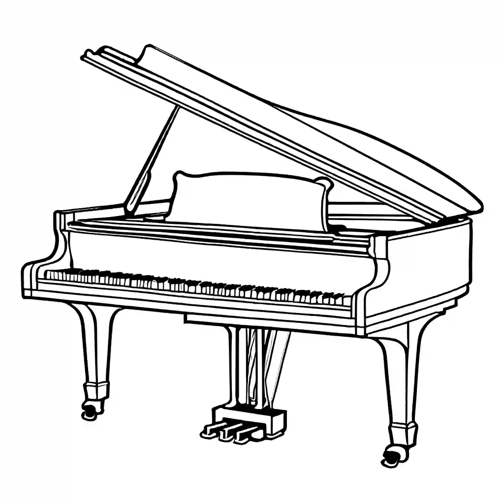 Concert hall grand piano coloring page Lulu Pages