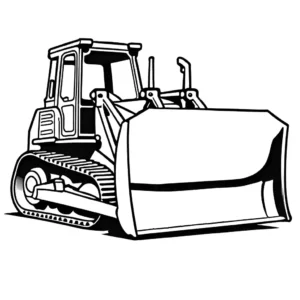 Bulldozer at a construction site coloring page Lulu Pages