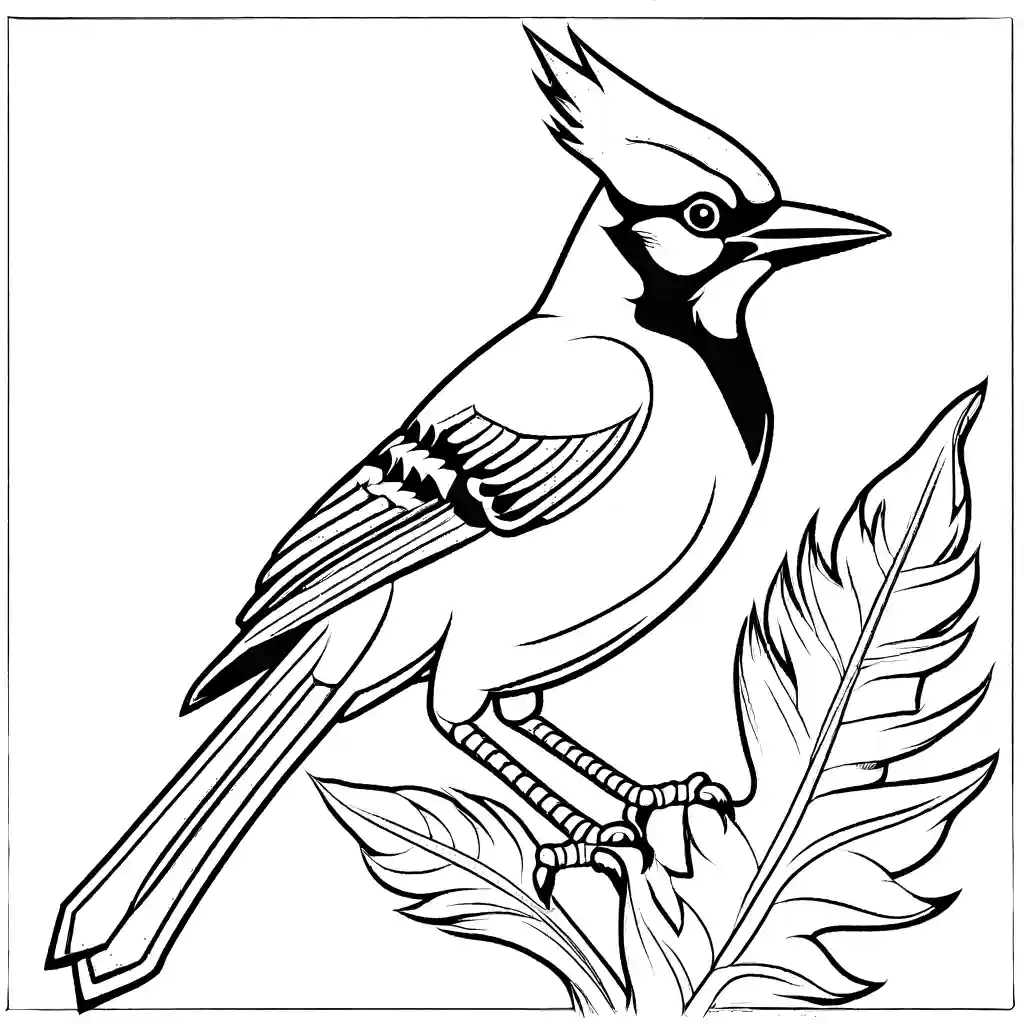 Front view blue jay coloring page Lulu Pages