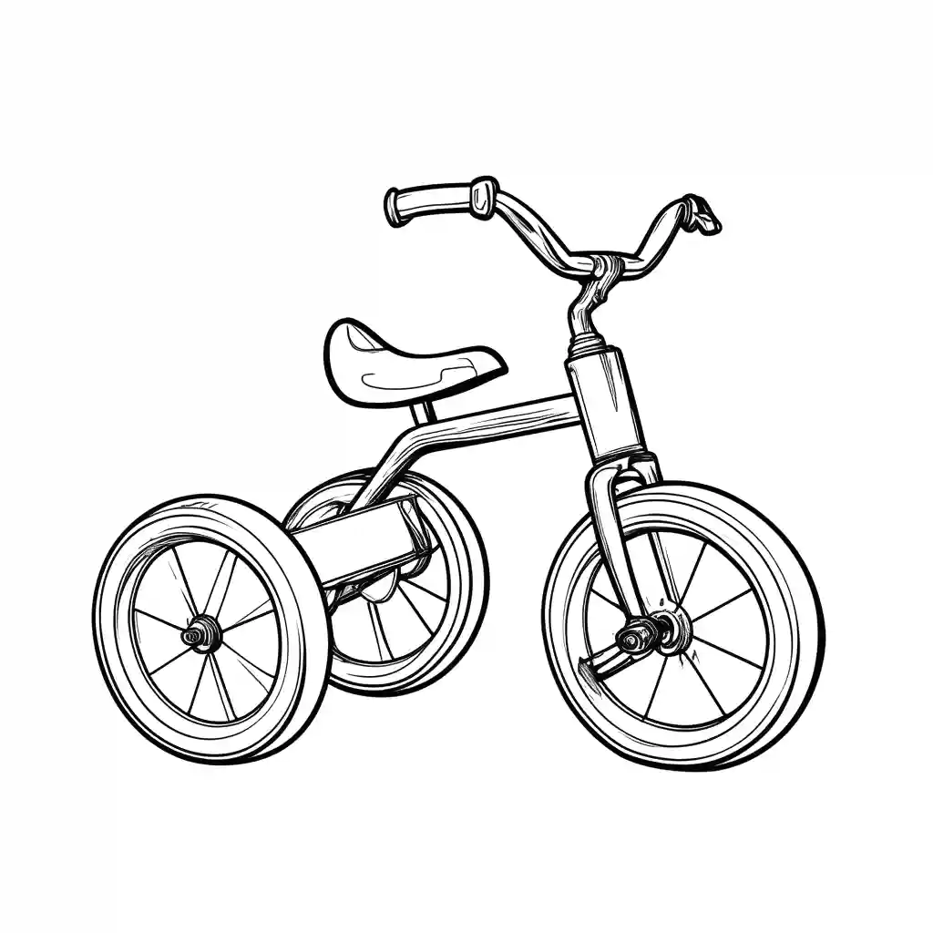 Kids tricycle coloring page Lulu Pages