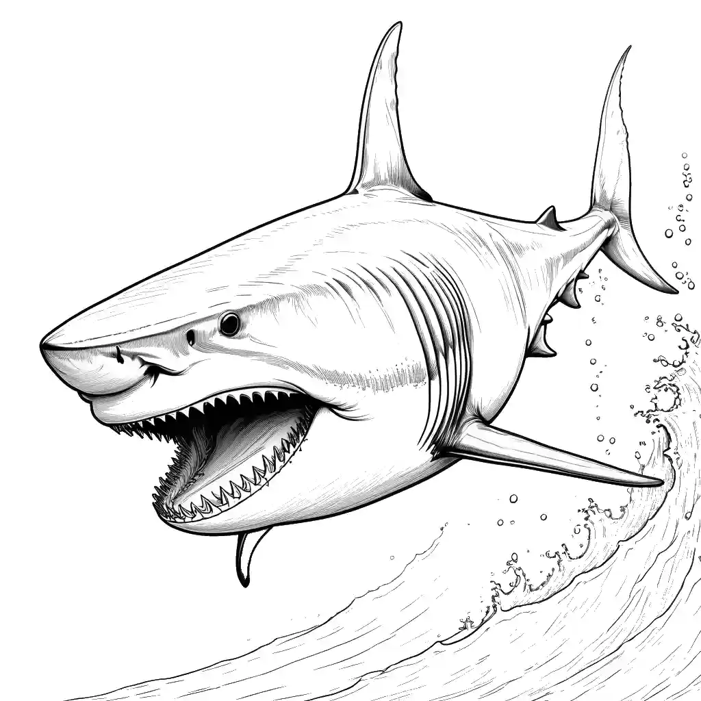 Megalodon coloring page Lulu Pages