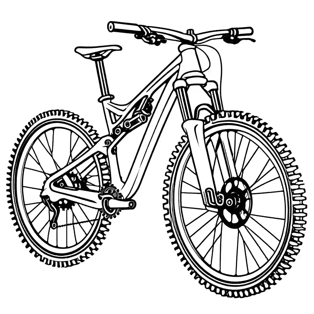 Mountain bike coloring page Lulu Pages