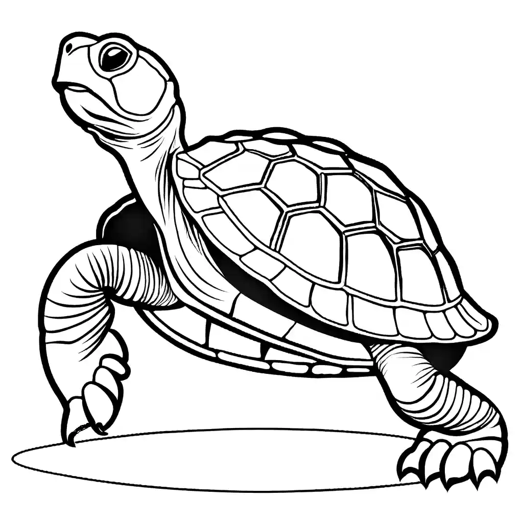 Patterned shell tortoise coloring page Lulu Pages