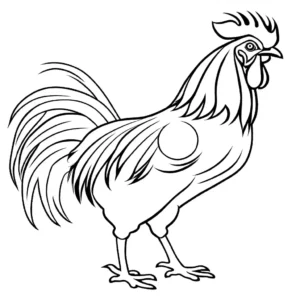 Happy chicken coloring page Lulu Pages