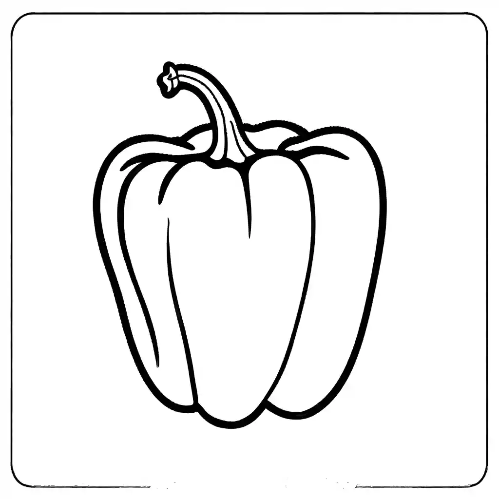 Simple pepper coloring page Lulu Pages