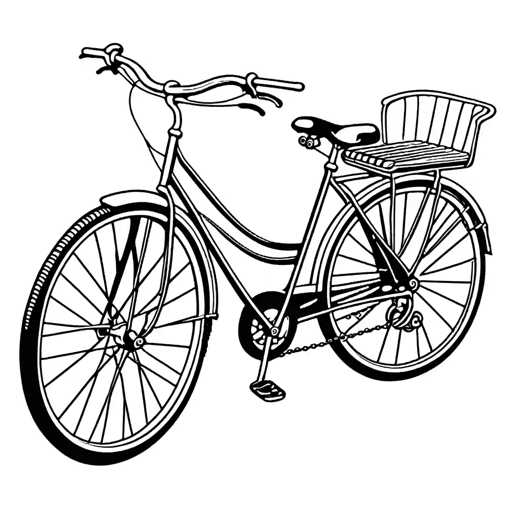 Tandem bicycle coloring page Lulu Pages