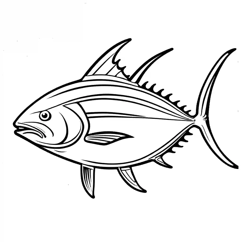 Tuna fish life cycle coloring page Lulu Pages